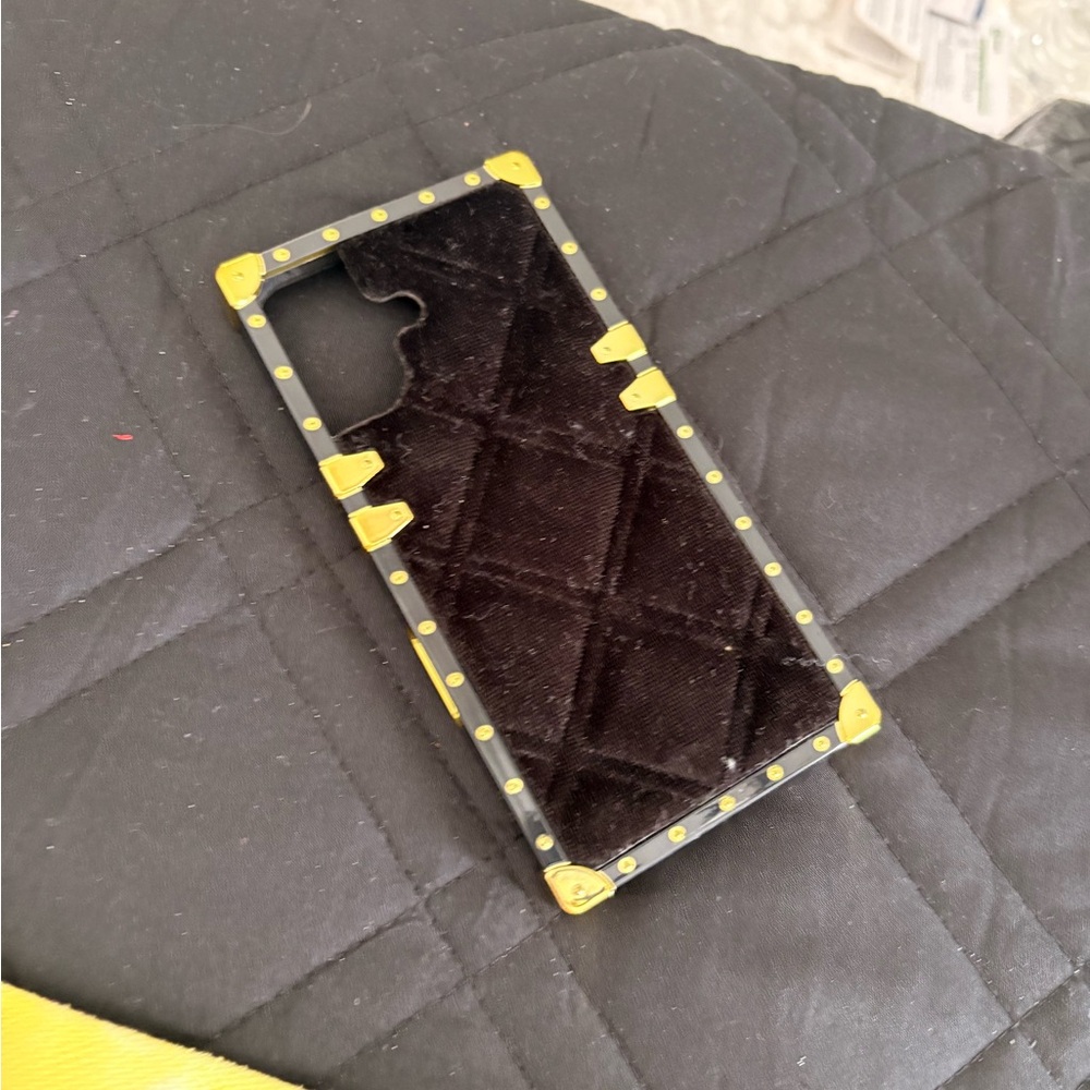 iPhone 16 Black and Gold (Designer-Inspired) Phone Case. Fits just the iPhone 16 - Picture 6 of 6